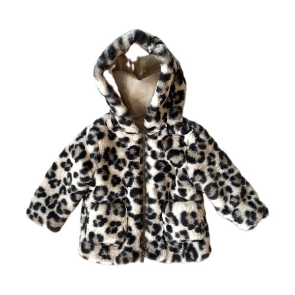 Old Navy Leopard Faux-Fur Jacket for Toddler 12 Months - Picture 1 of 6